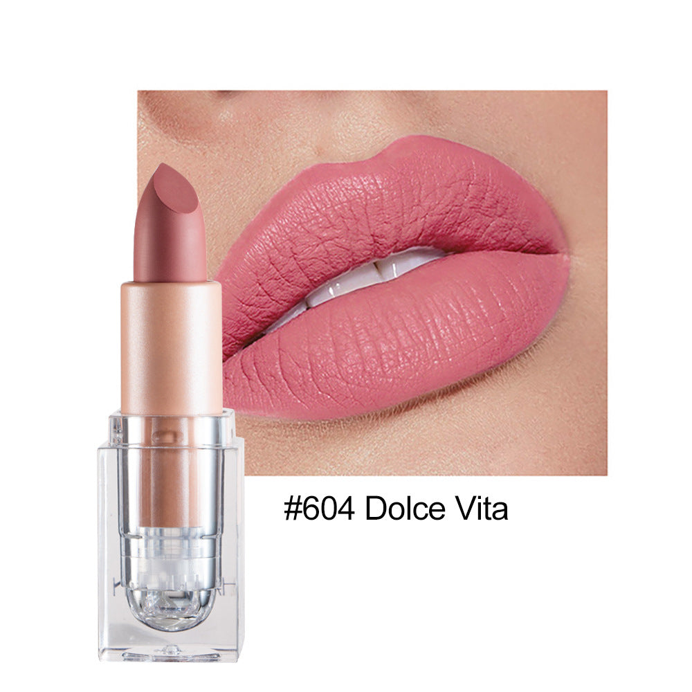 HANDAIYAN Little Ice Cube Matte Lipstick 12 Color Lipstick Lipstick Is Not Easy To Decolor Nude Color Bean Paste Color Powder Lipstick