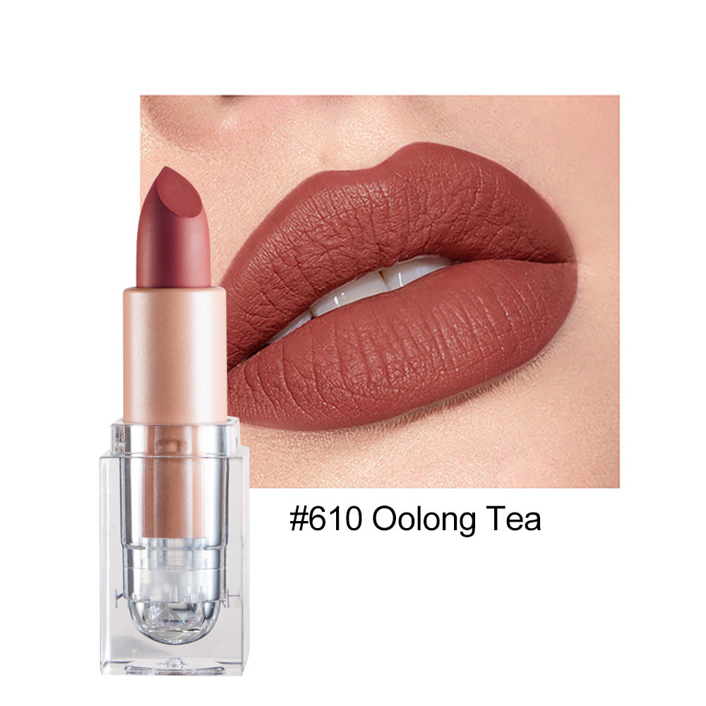 HANDAIYAN Little Ice Cube Matte Lipstick 12 Color Lipstick Lipstick Is Not Easy To Decolor Nude Color Bean Paste Color Powder Lipstick