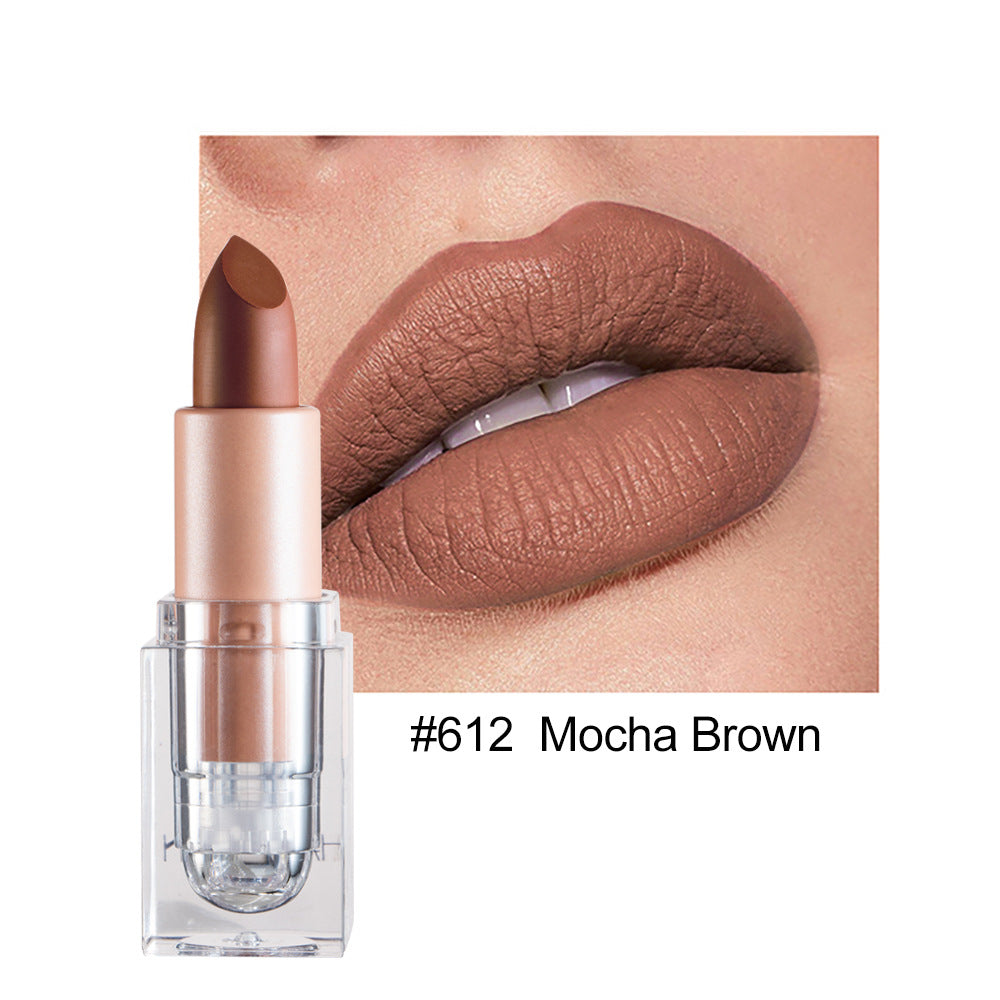 HANDAIYAN Little Ice Cube Matte Lipstick 12 Color Lipstick Lipstick Is Not Easy To Decolor Nude Color Bean Paste Color Powder Lipstick